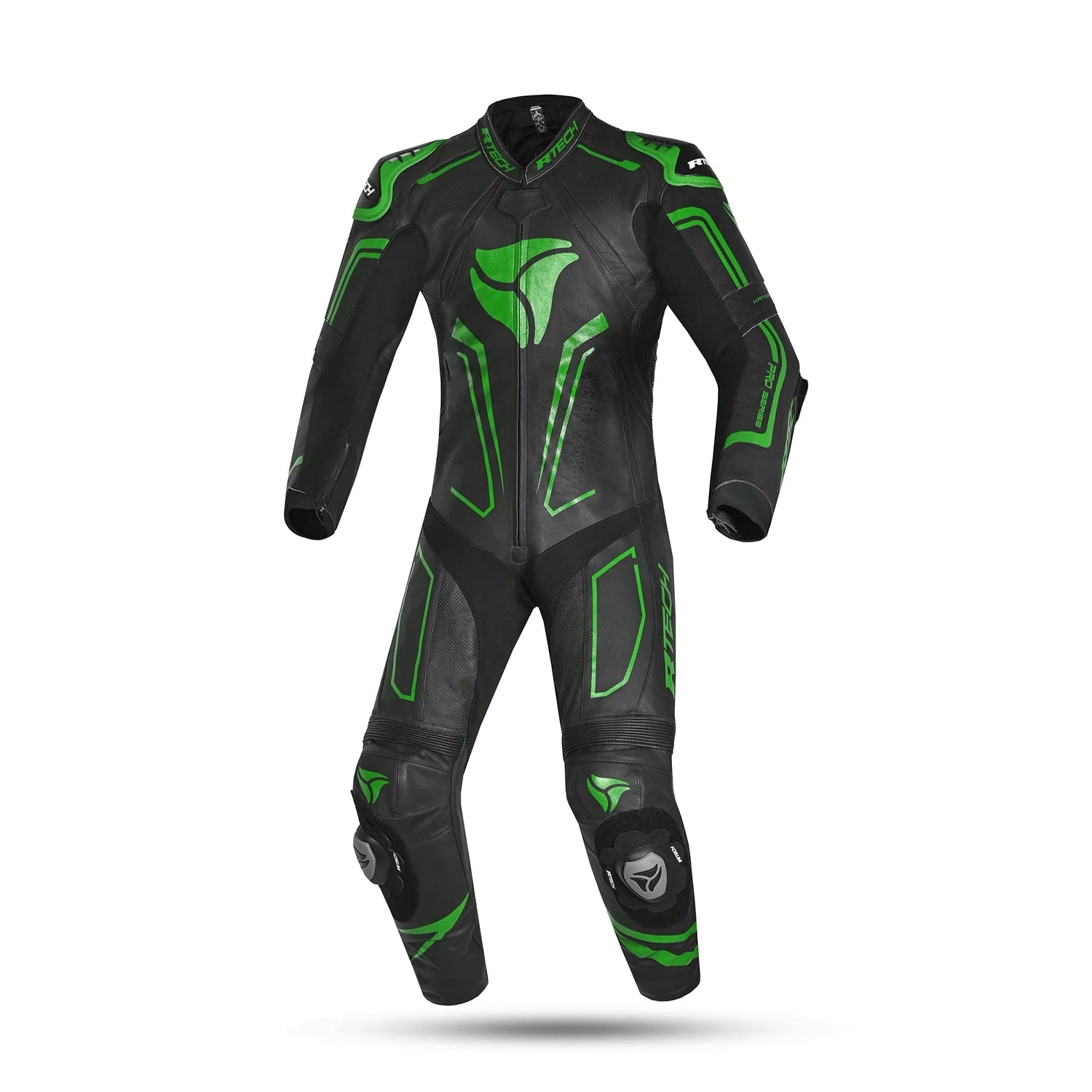 R-TECH MONO 1 PC RISING STAR MIX KANGAROO Motorcycle Suits Black Green – 1 – Maximomoto PT