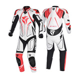R-TECH RISING STAR 1 PC Fatos De Moto Homem Branco Preto Vermelho