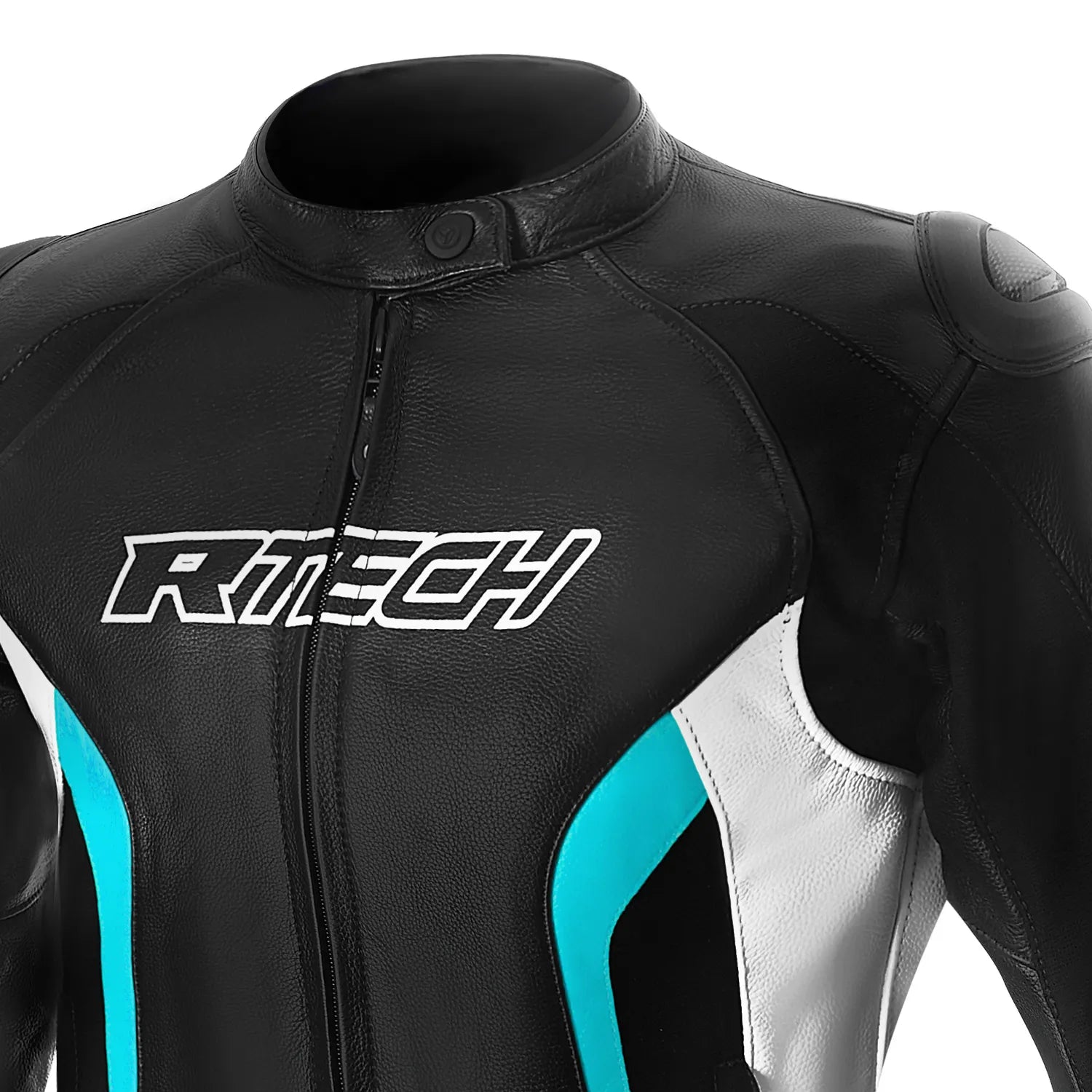 R-TECH TOM RIDER Women's Motorcycle Jackets Black White Turquoise – 4 – Maximomoto PT