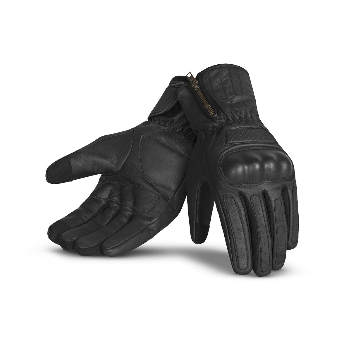 R-TECH DYNAMIC Moto Textile Luvas Preto - Imagem dupla de luvas