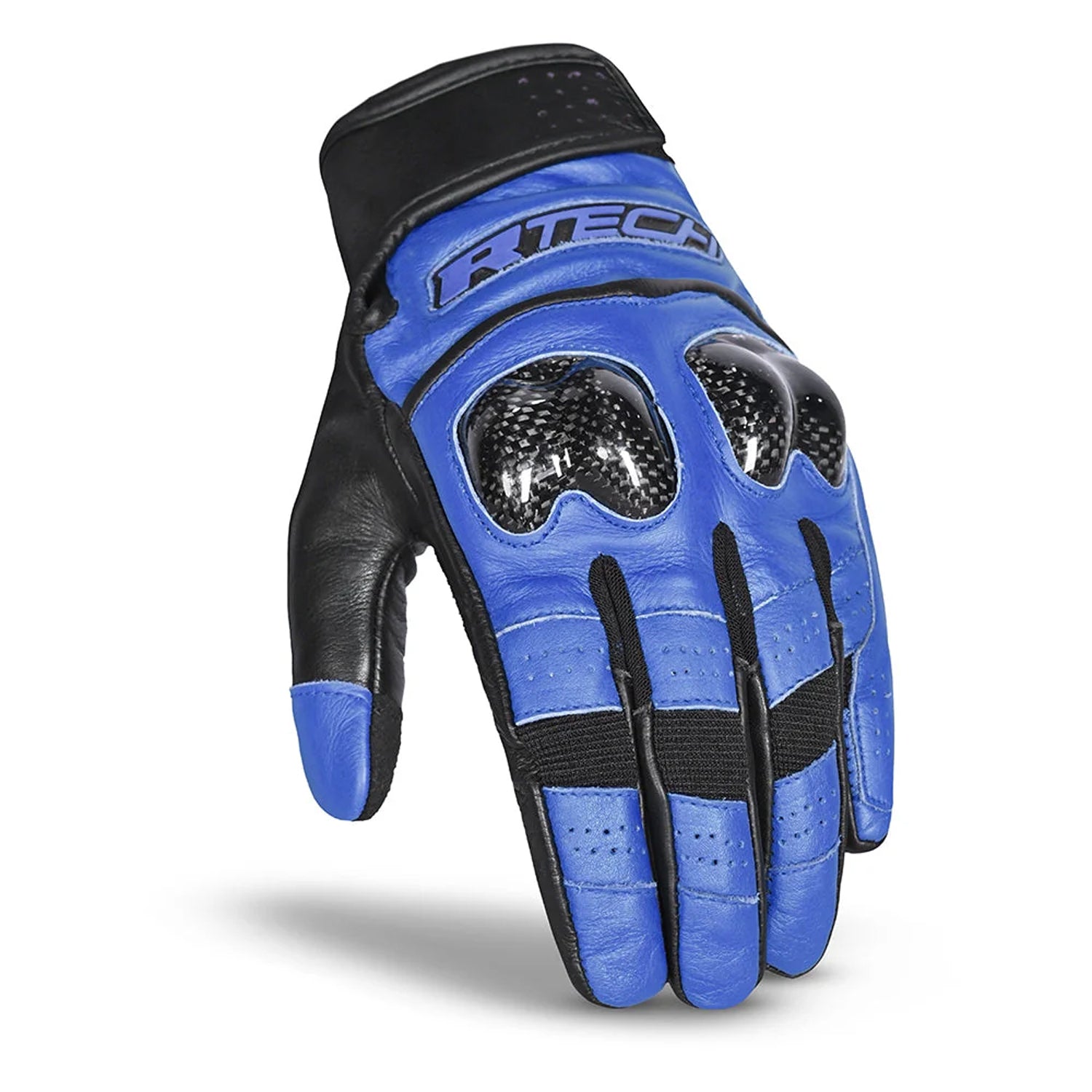 R-TECH FALCON Luvas De Moto Couro Verao Preto Azul – 3 – Maximomoto PT