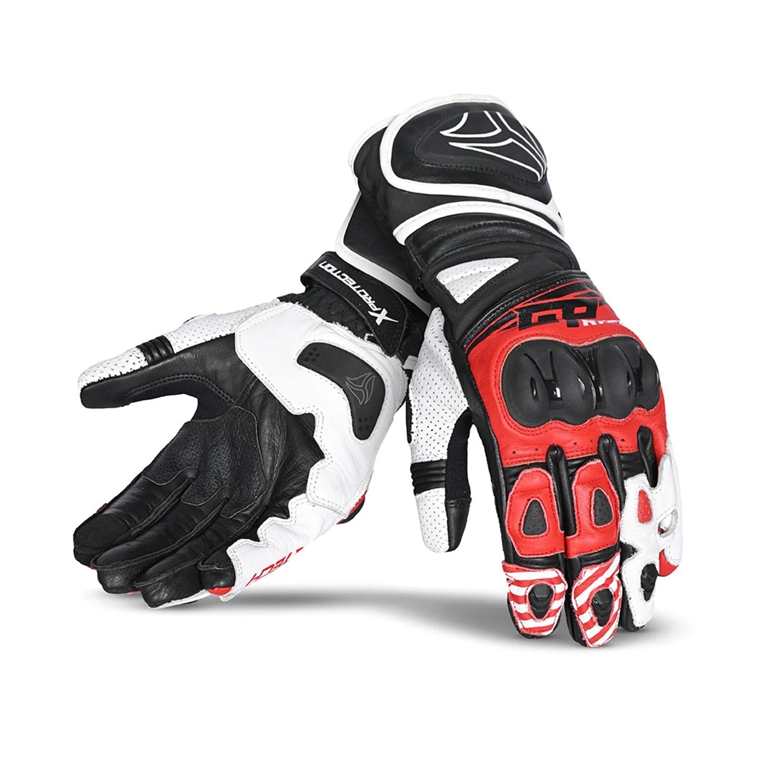 R-TECH GP RACING Black and Red Leather Gloves – 1 – Maximomoto PT