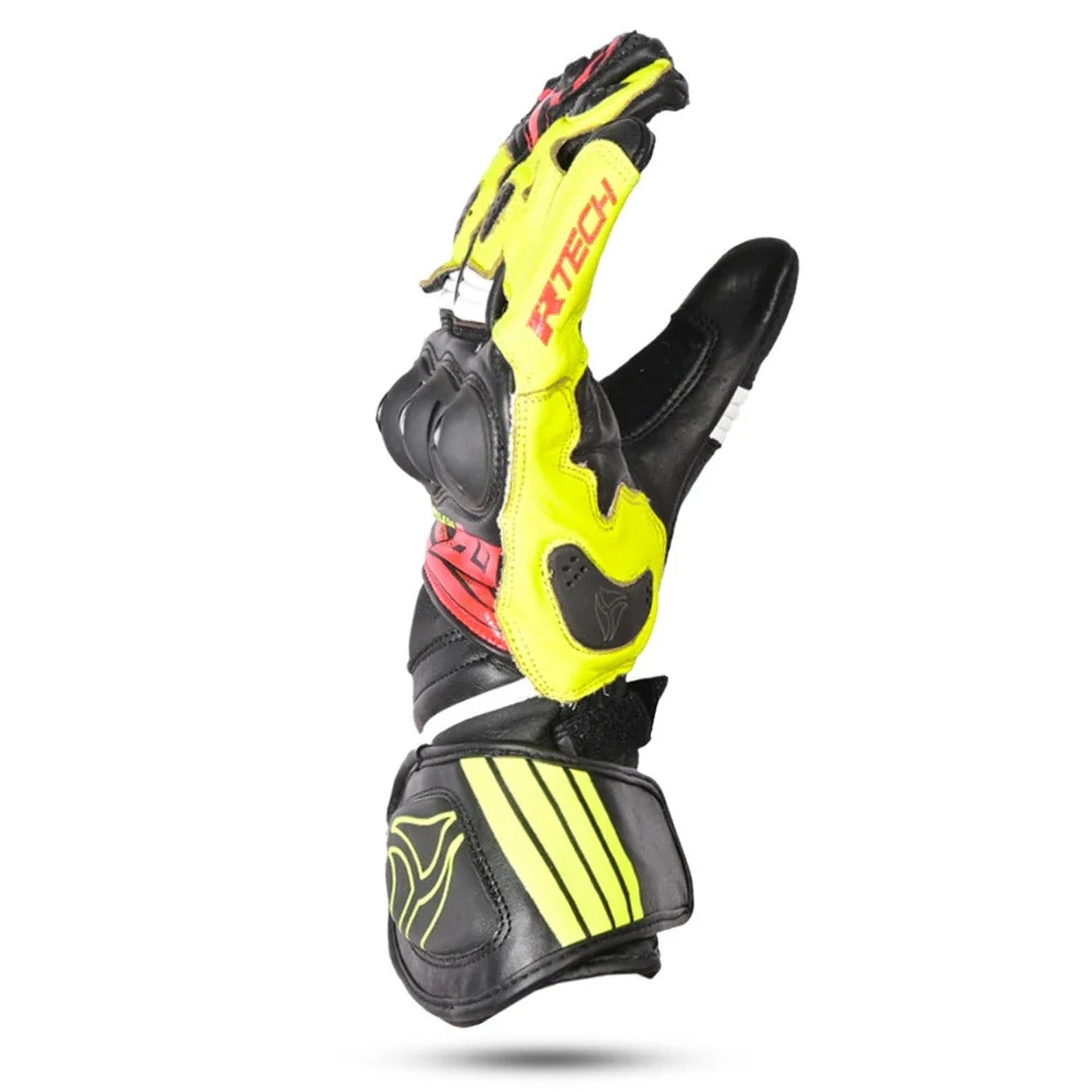 R-TECH GP RACING Leather Gloves Black Yellow – 4 – Maximomoto PT