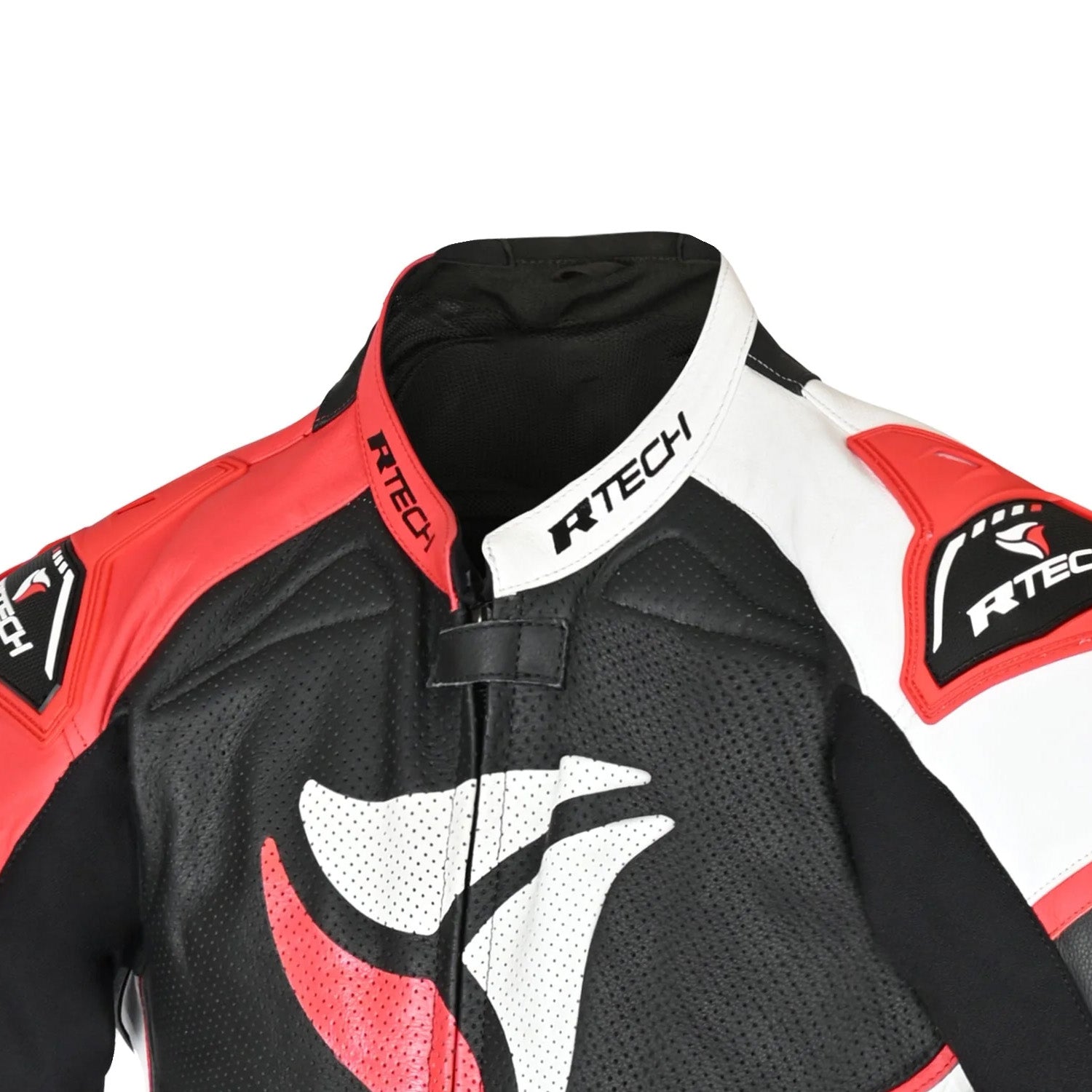 R-TECH HAWK 1 PC Motorcycle Suits Black White Red – 4 – Maximomoto PT