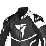R-TECH HAWK MONO 1 PC Moto Fatos Preto Branco - imagem parte superior peito do terno