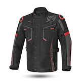 R-TECH KNIGHT RIDER 3EM1 Casacos De Moto Longa Preto Antracite Vermelho