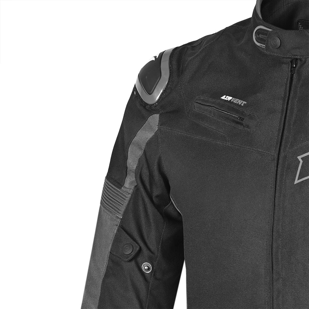 R-TECH KNIGHT RIDER Moto Curta Têxtil Casacos Preto Antracite - Imagem frontal direita da Casacos