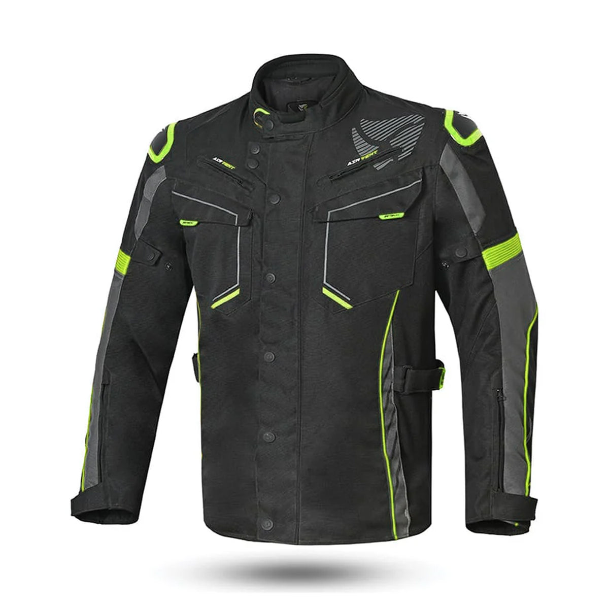 R-TECH KNIGHT RIDER Motorcycle Long Jackets Black Anthracite Yellow
