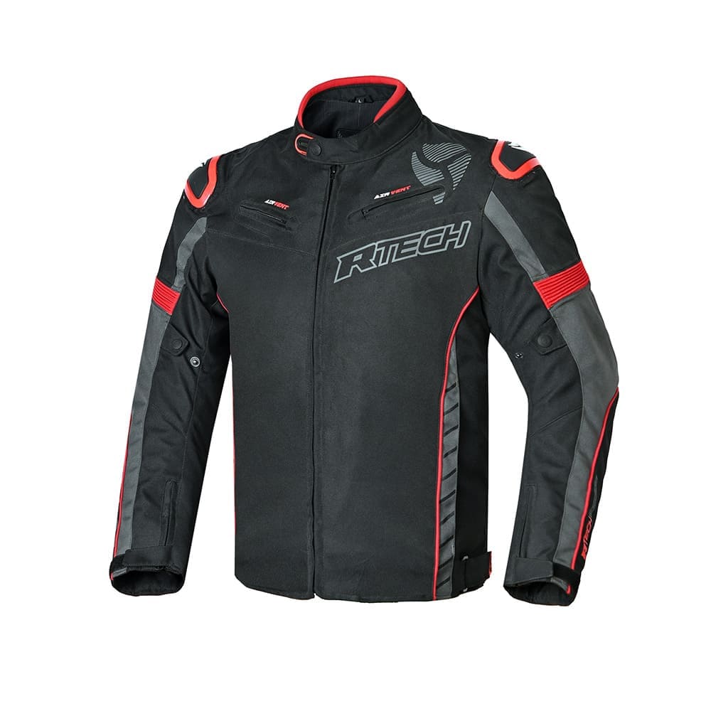R-TECH KNIGHT RIDER Moto Textil Casacos (Curta) Preto Antracite Vermelho – 1 – Maximomoto PT