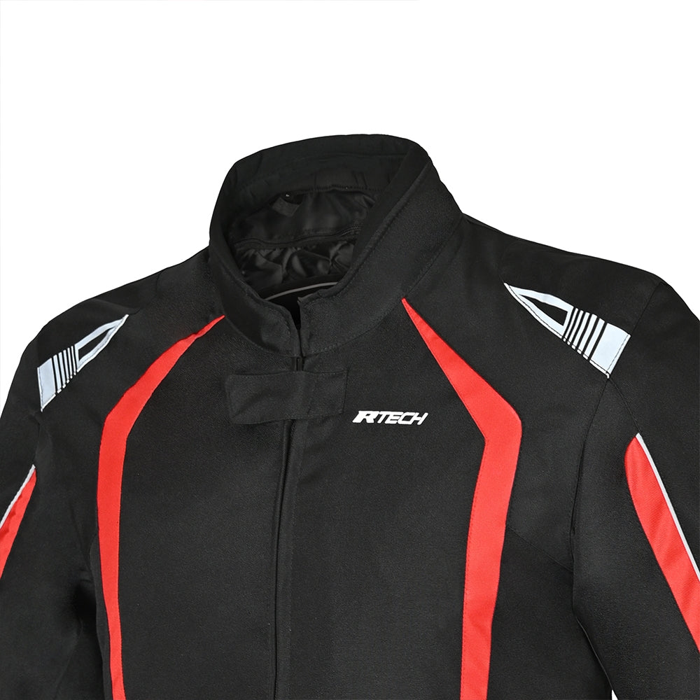 R-TECH MARSHAL Moto Casaco Preto Vermelho  - Imagem frontal superior da Casacos