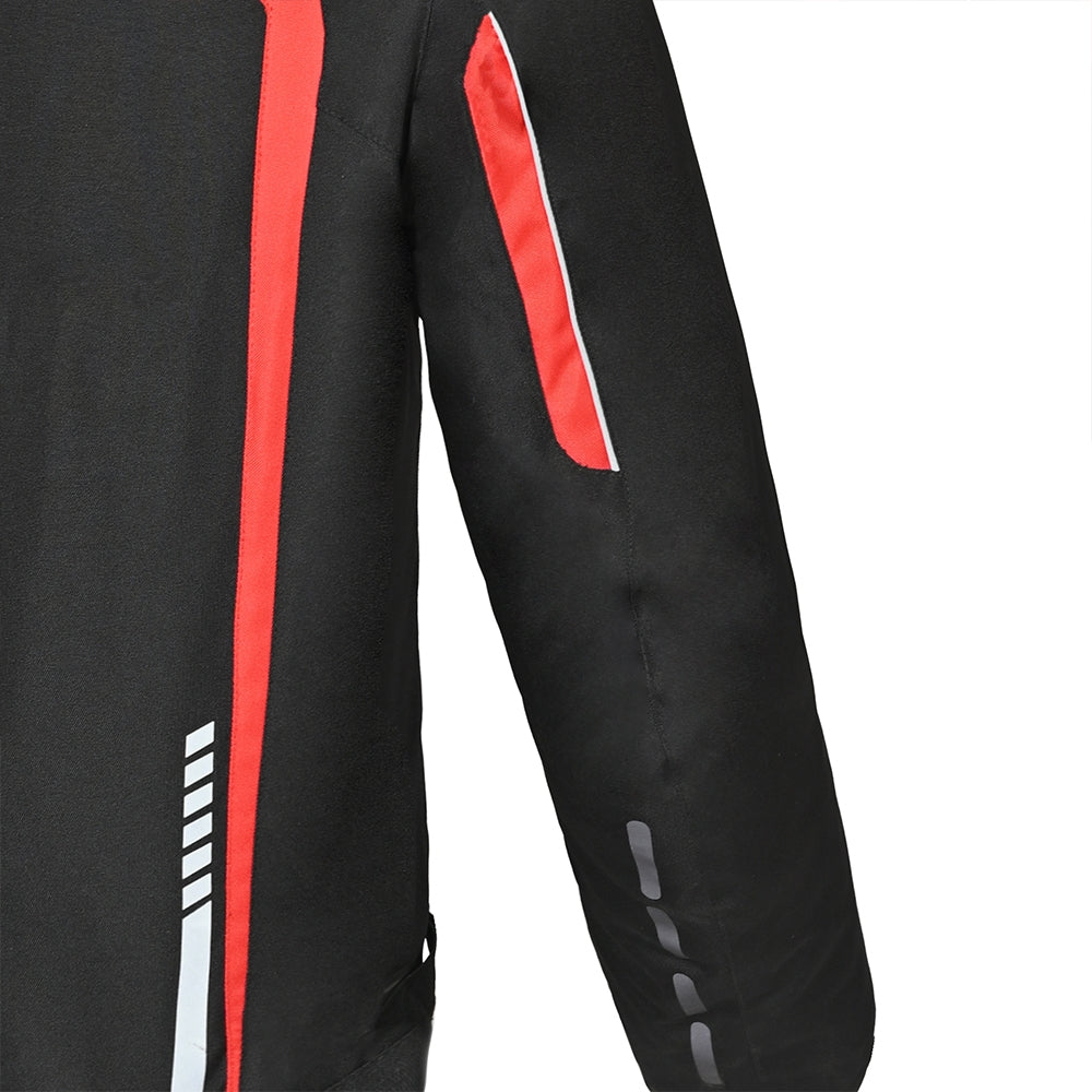 R-TECH MARSHAL Moto Casaco Preto Vermelho - Imagem traseira direita da Casacos