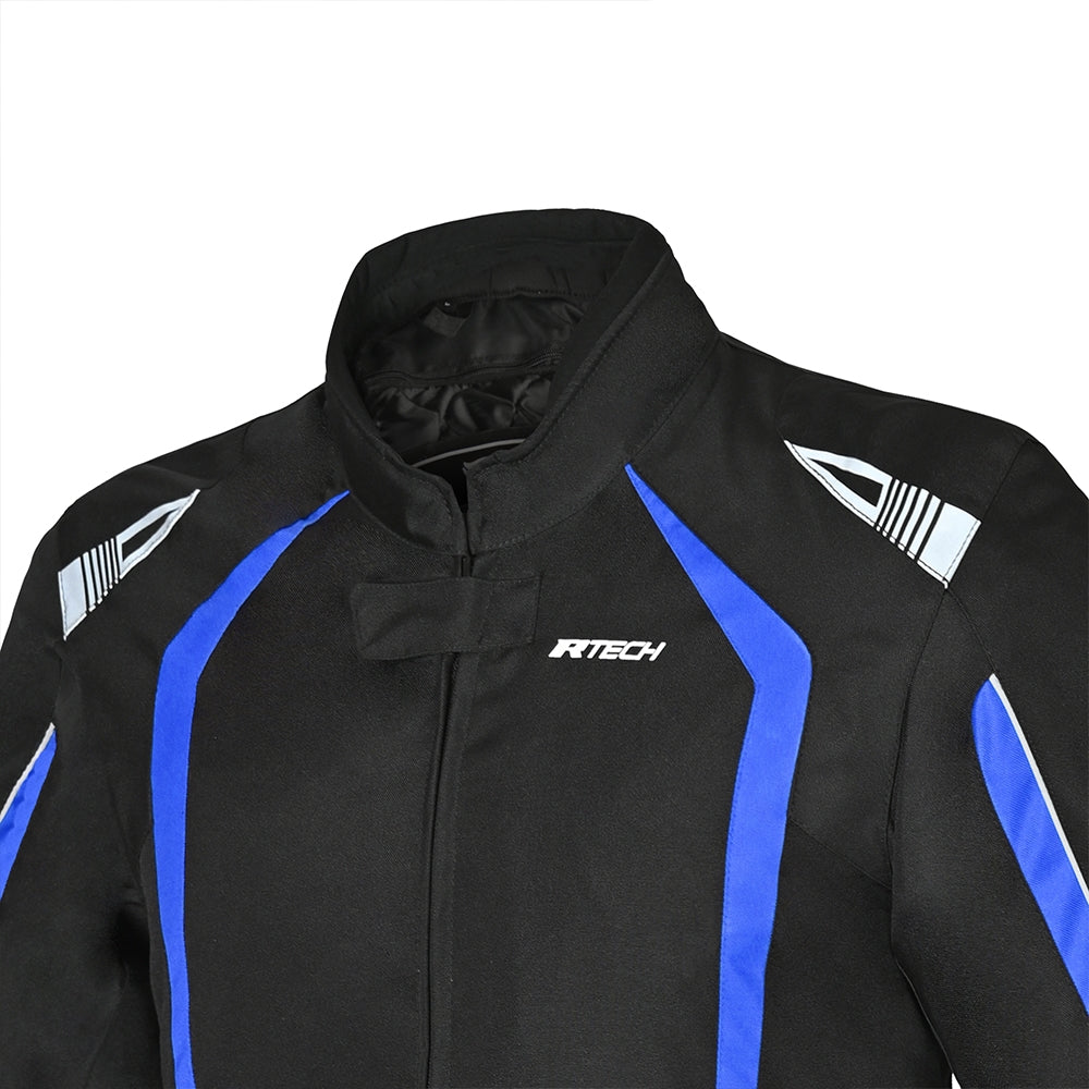 R-TECH MARSHAL Moto Casacos Preto Azul - Imagem frontal superior da Casacos