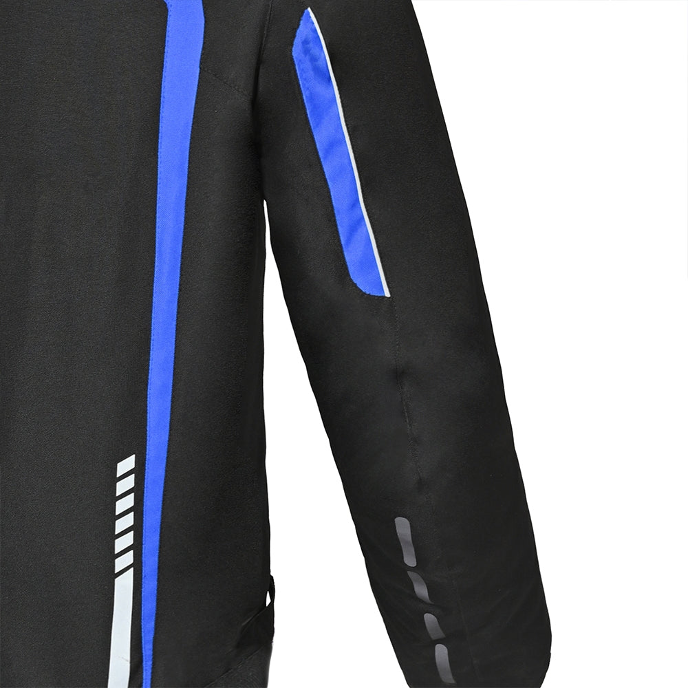 R-TECH MARSHAL Moto Casacos Preto Azul - Imagem traseira direita da Casacos