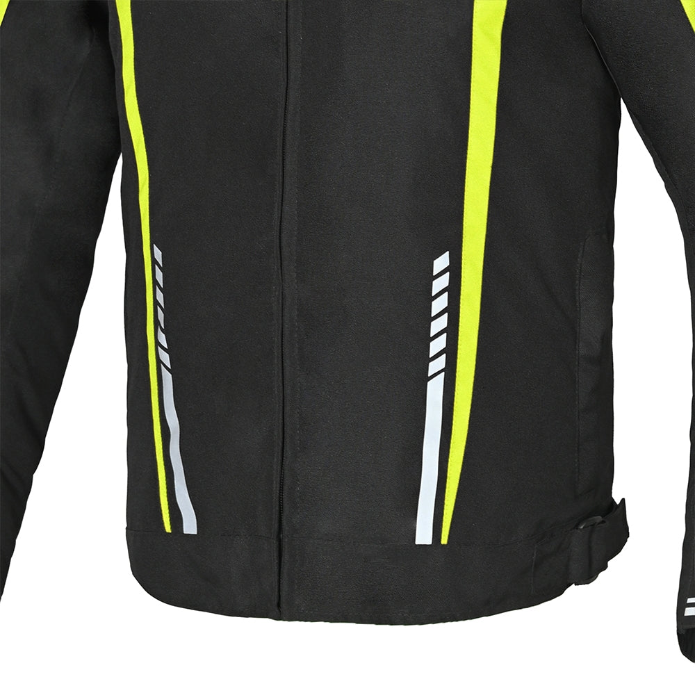 R-TECH MARSHAL Moto Casacos Preto Fluorescente Amarelo - Imagem central traseira da Casacos