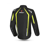 R-TECH MARSHAL Moto Casacos Preto Fluorescente Amarelo - Imagem traseira da ja Casacos