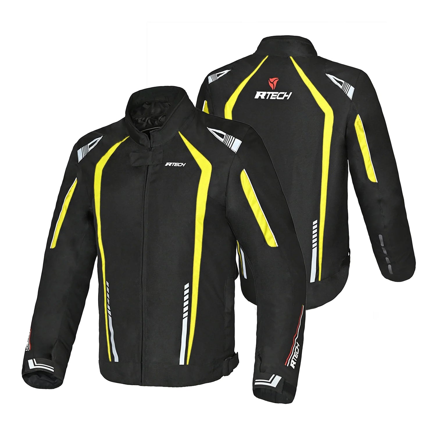 R-TECH MARSHAL Men's Motorcycle Textile Jackets Black Fluorescent Yellow – 2 – Maximomoto PT
