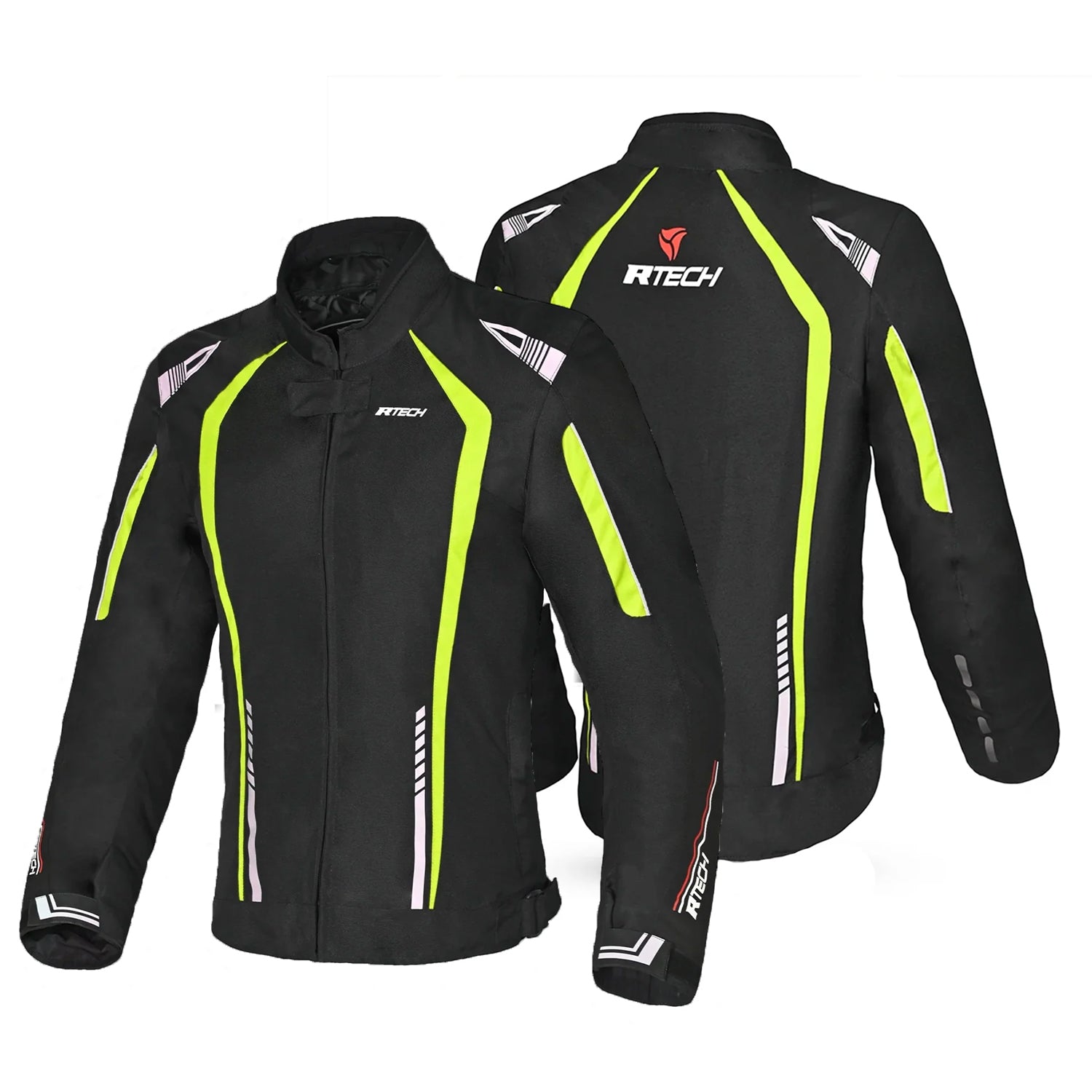 R-TECH MARSHAL Women's Motorcycle Jackets Black Fluorescent Yellow – 2 – Maximomoto PT