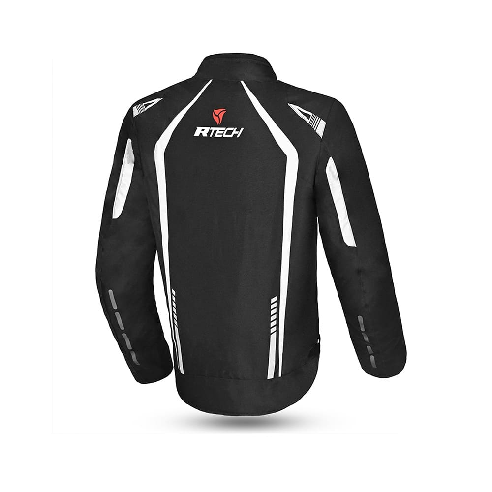 R-TECH MARSHAL Men's Motorcycle Textile Jackets, Black and White – 2 – Maximomoto PT