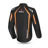 R-TECH MARSHAL Motorcycle Textile Jackets for Men, Black and Orange