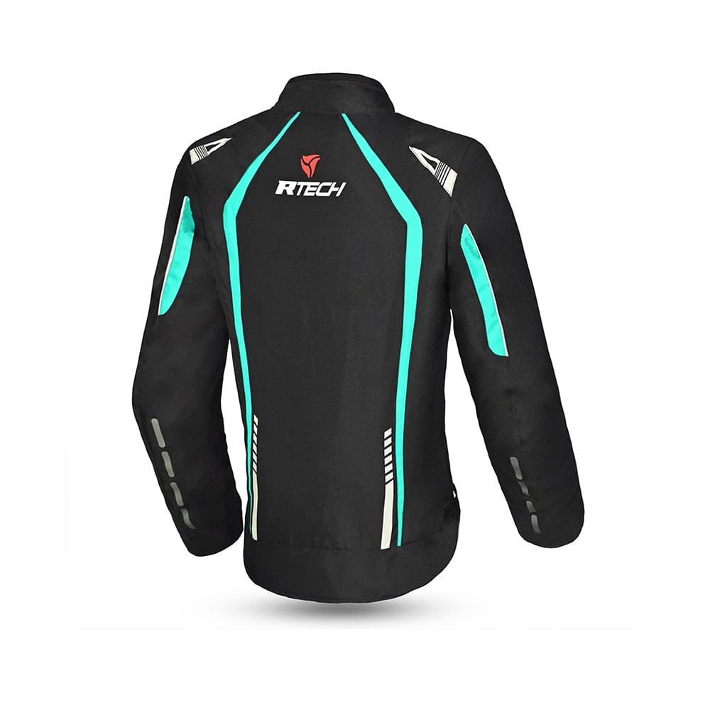 R-TECH MARSHAL Women's Motorcycle Textile Jackets Turquoise Black – 2 – Maximomoto PT