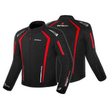 R-TECH MARSHAL Men's Motorcycle Textile Jackets Black Red