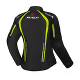 R-TECH MARSHAL Women's Motorcycle Jackets Black Fluorescent Yellow