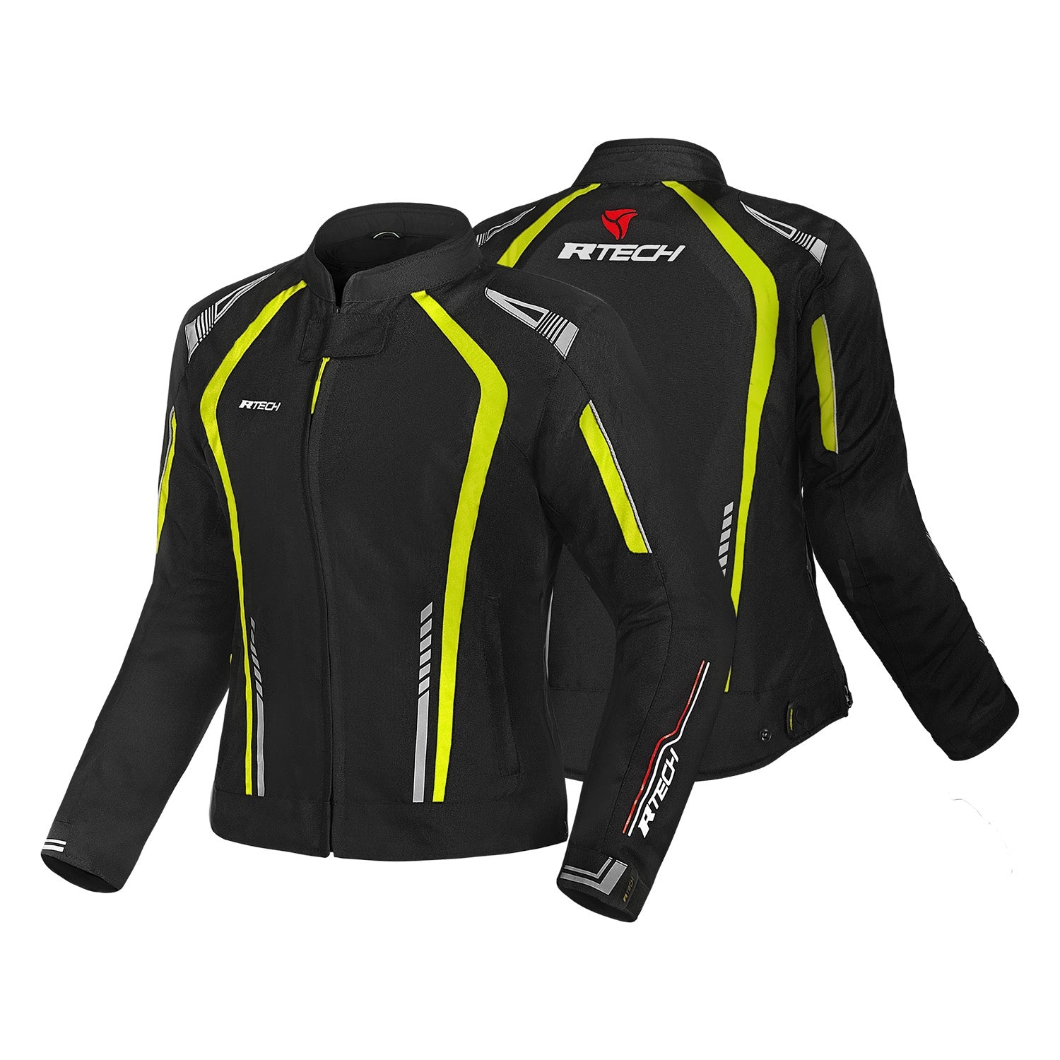 R-TECH MARSHAL Women's Motorcycle Jackets Black Fluorescent Yellow – 2 – Maximomoto PT