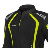 R-TECH MARSHAL Women's Motorcycle Jackets Black Fluorescent Yellow