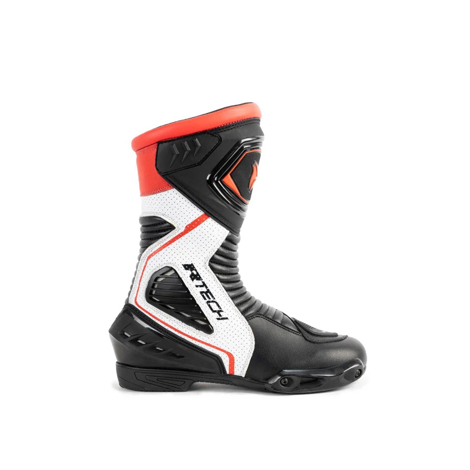 R-TECH PERFORMER Moto Couro Botas Homem Preto Vermelho Fluorescente – 3 – Maximomoto PT