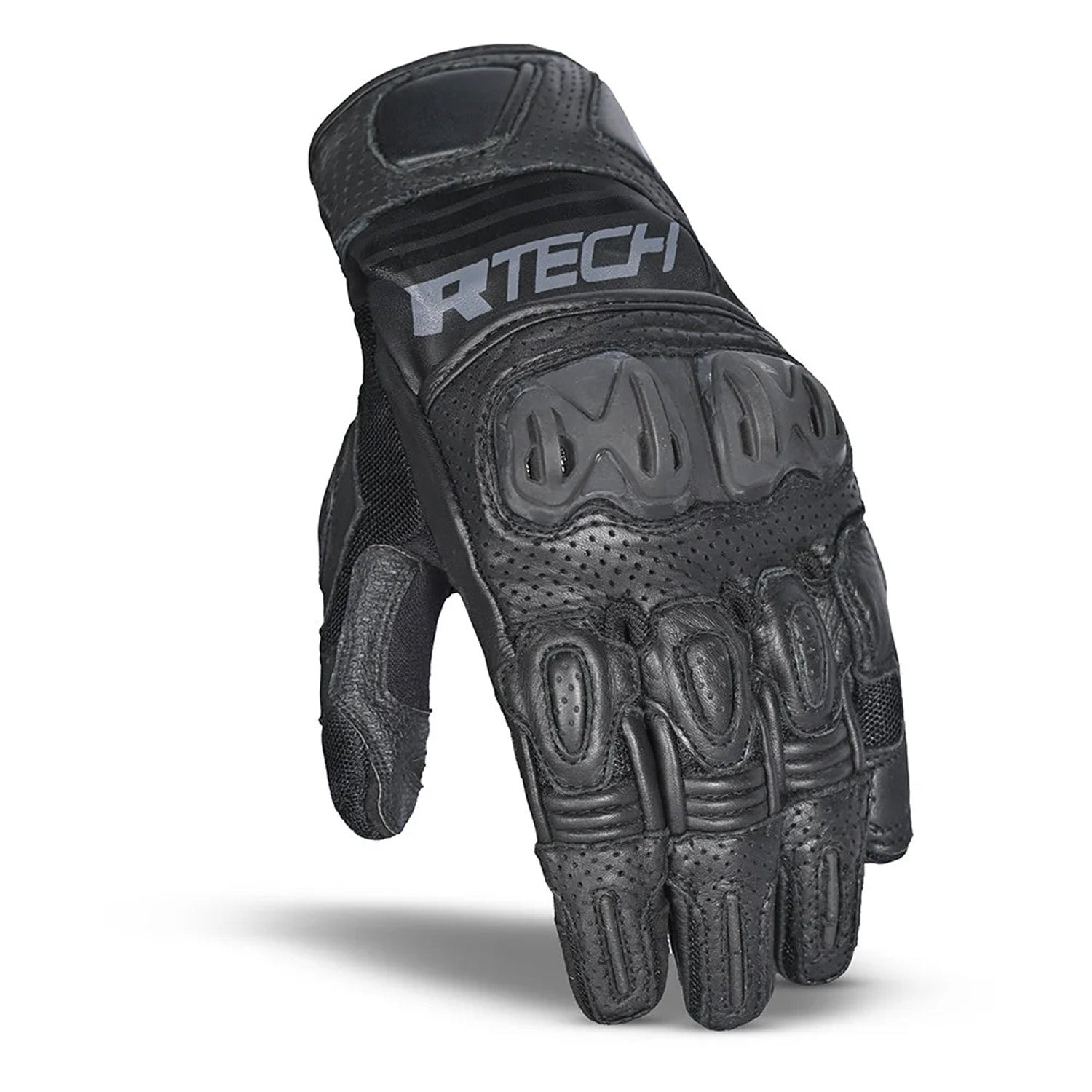 R-TECH ROCCO Luvas De Moto Couro Preto Vermelho – 2 – Maximomoto PT