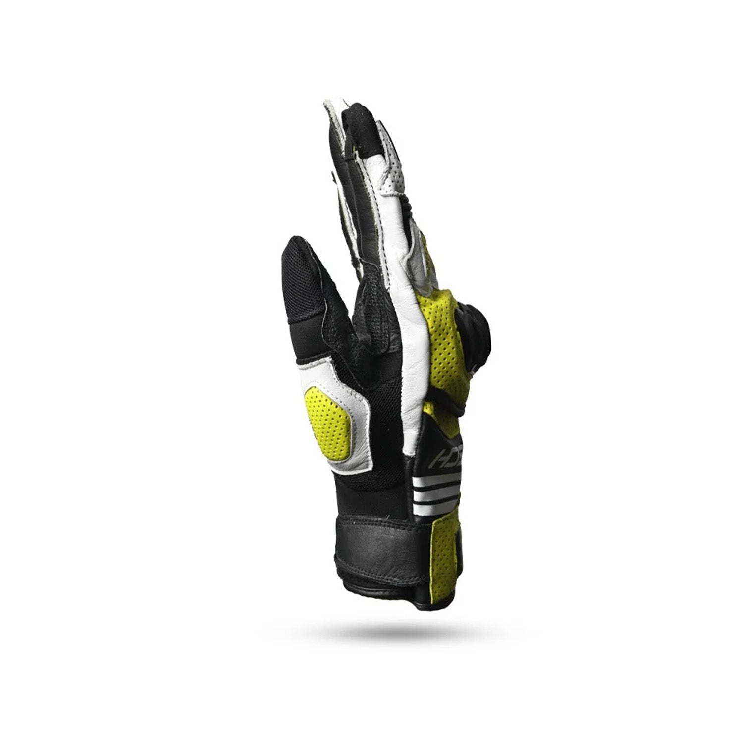 R-TECH ROCCO Black Fluorescent Yellow Motorcycle Leather Gloves – 3 – Maximomoto PT