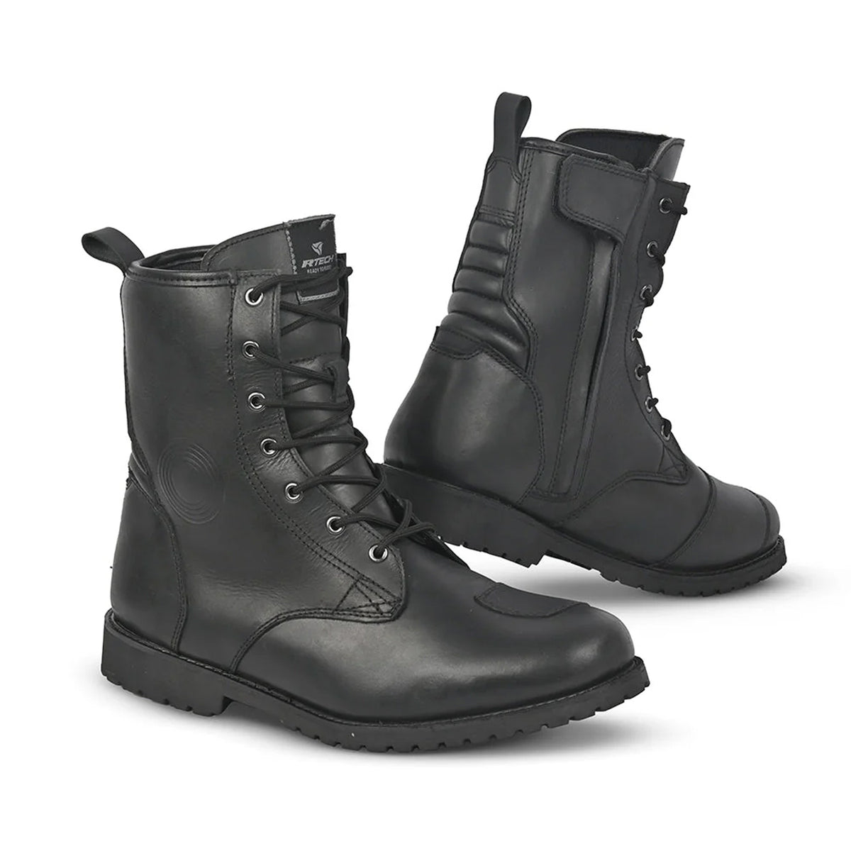 R-TECH ROYAL WP Black Leather Motorcycle Boots