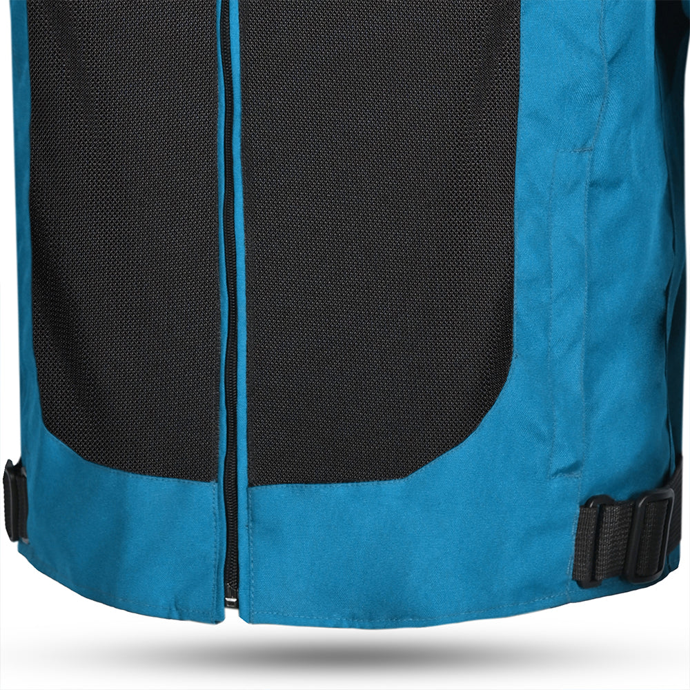 R-TECH SPIRAL MESH Moto Casacos Azul Claro Preto - Imagem parte superior costas Casacos