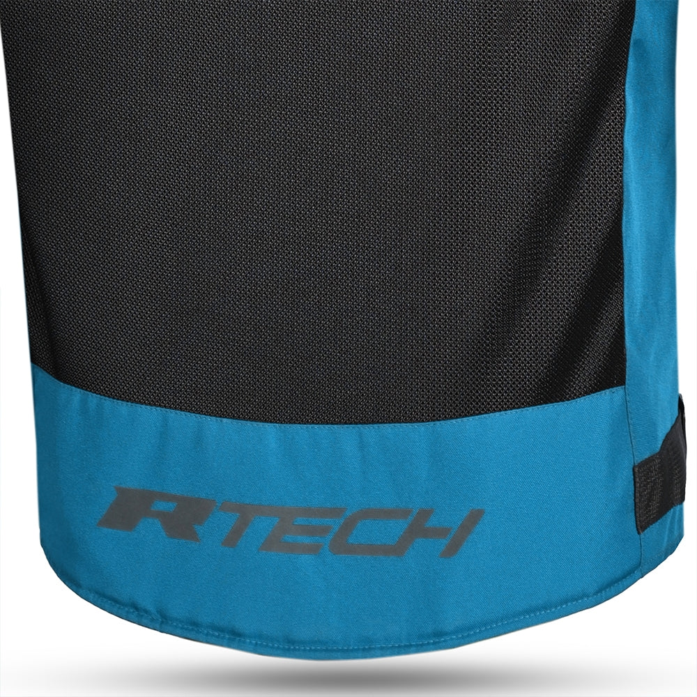 R-TECH SPIRAL MESH Moto Casacos Azul Claro Preto Vermelho - Imagem central traseira da Casacos
