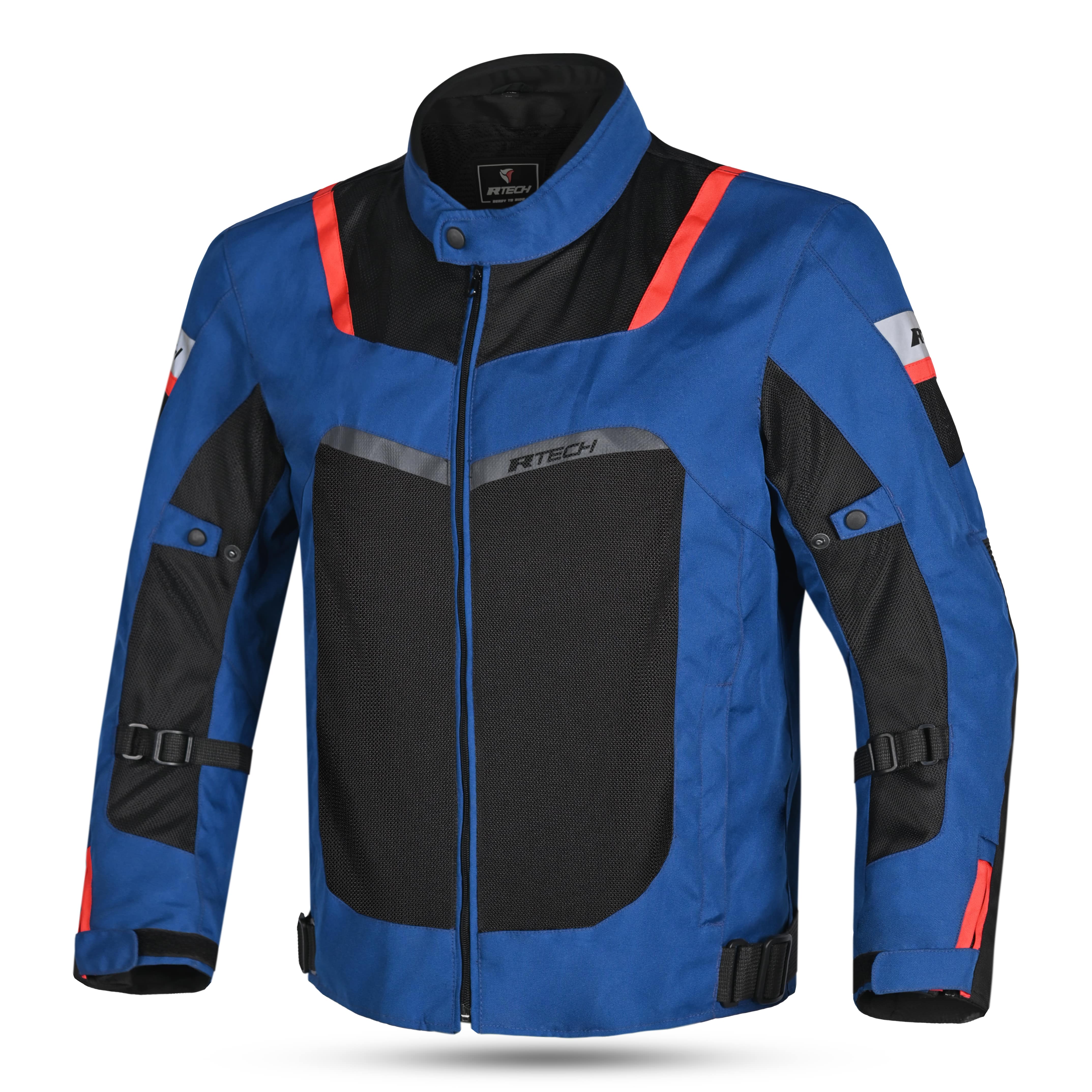 R-TECH SPIRAL MESH Moto Casacos Azul Preto Vermelho- Imagem frontal da Casacos 
