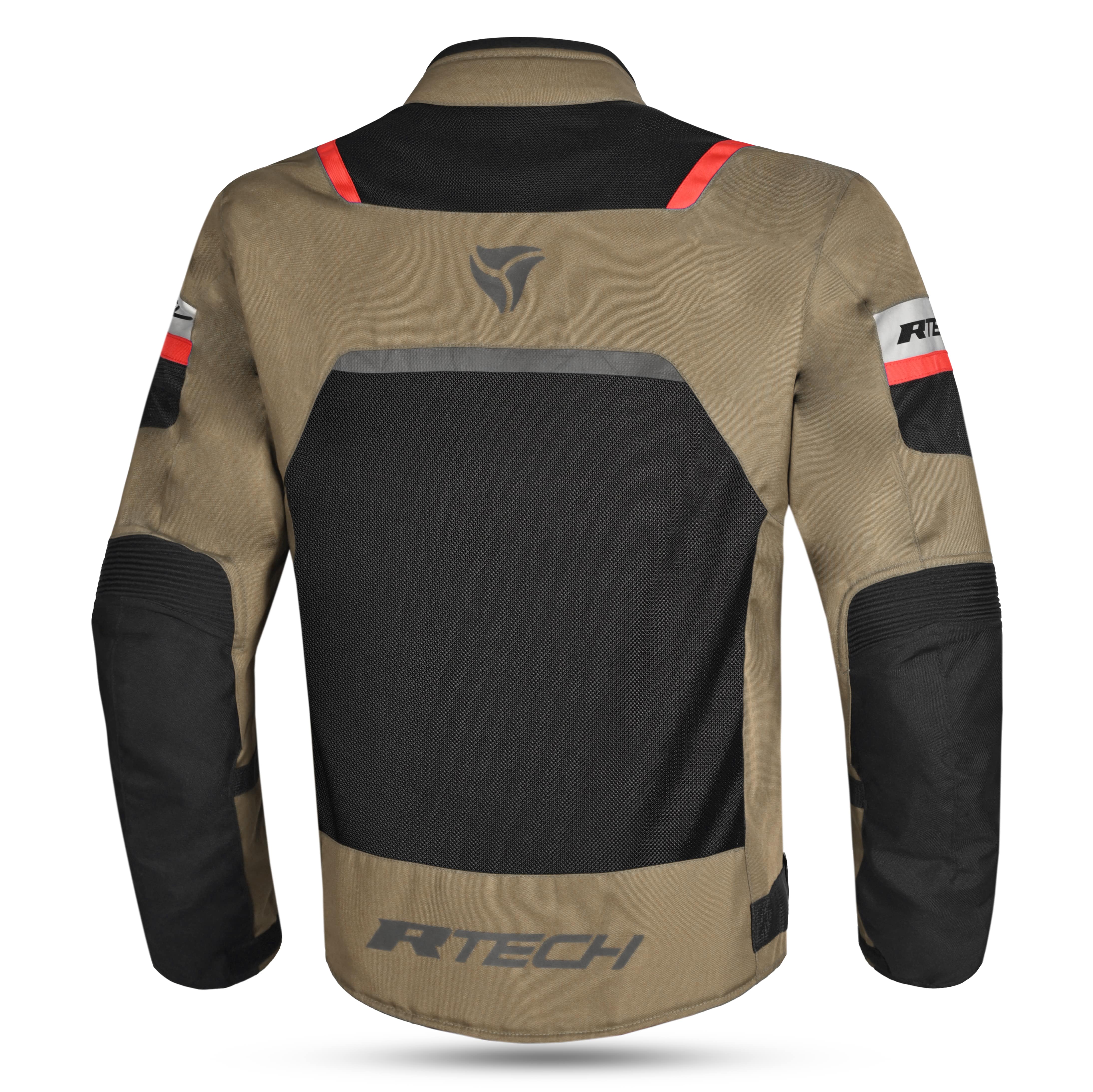 R-TECH SPIRAL MESH Motorcycle Jackets Beige Black Red – 2 – Maximomoto PT