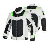R-TECH SPIRAL MESH Casacos De Moto Textil Cinza Frio Preto Verde Fluor
