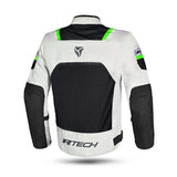 R-TECH SPIRAL MESH Casacos De Moto Textil Cinza Frio Preto Verde Fluor