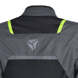 R-TECH SPIRAL MESH Moto Casacos Cinza Preto Amarelo Fluorescente- Imagem parte superior costas Casacos