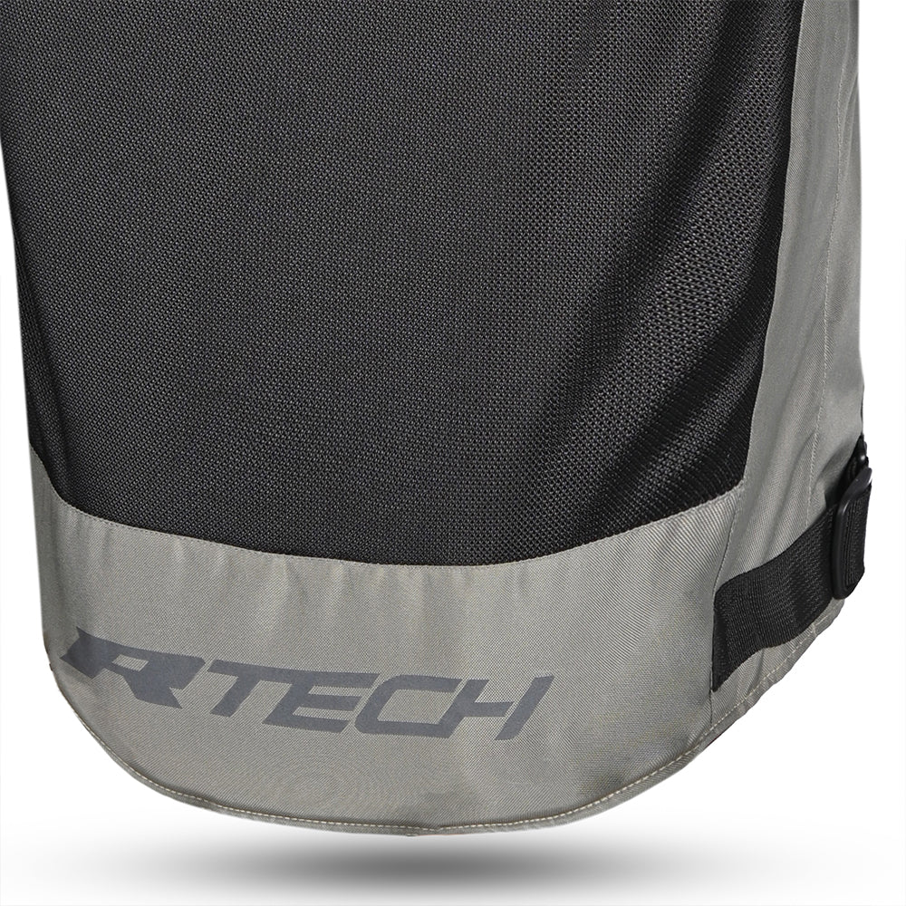 R-TECH SPIRAL MESH Moto Casacos Gelo Cinza Amarela Fluorescente - Imagem central traseira da Casacos