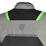 R-TECH SPIRAL MESH Moto Casacos Gelo Cinza Amarela Fluorescente- Imagem parte superior costas Casacos