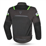 R-TECH SPIRAL MESH Moto Casacos Lama Preta Verde- Imagem traseira da ja Casacos