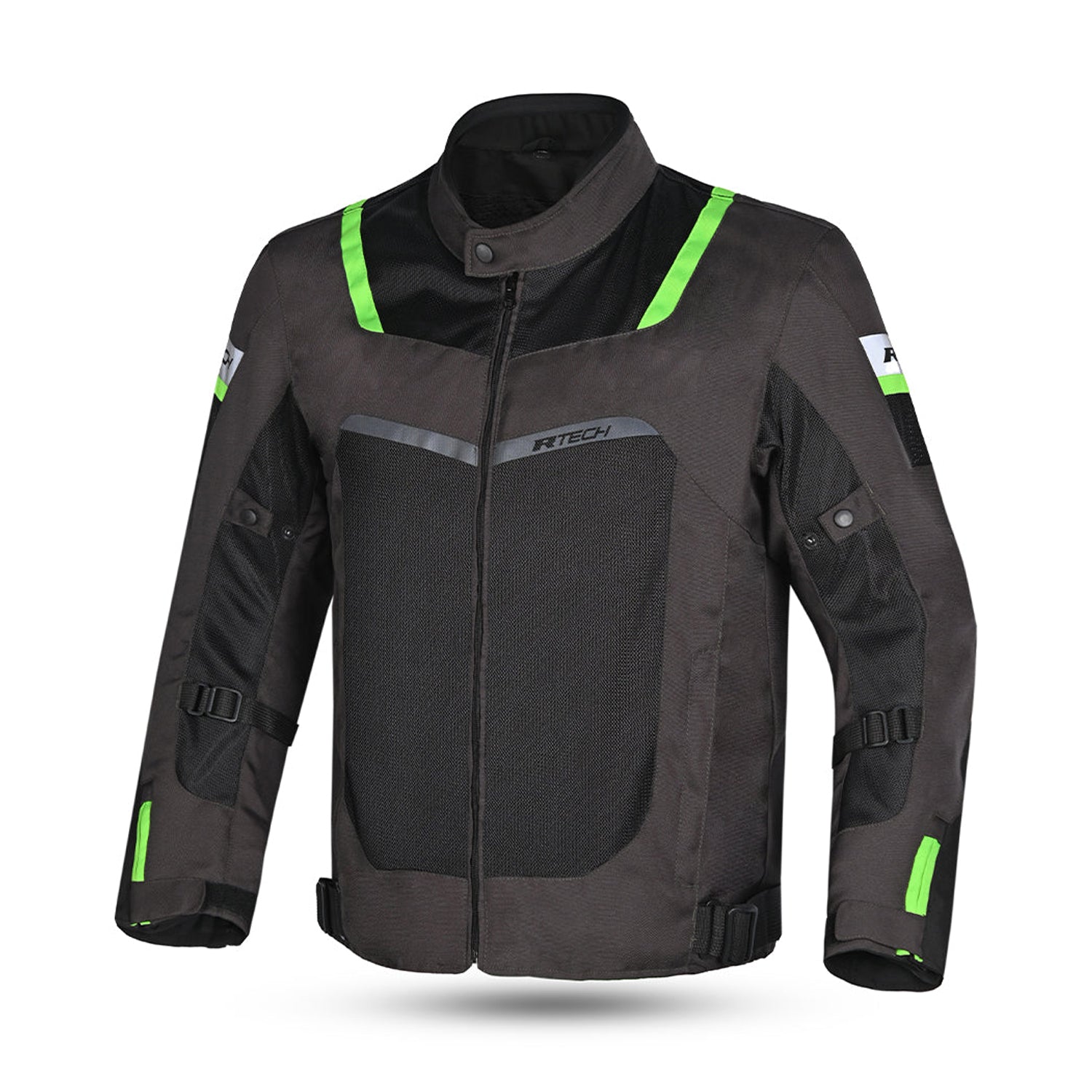 R-TECH SPIRAL MESH Casacos De Moto Textil Lama Preto Verde – 1 – Maximomoto PT