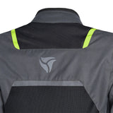 R-TECH SPIRAL MESH Moto Casacos Preto Antracite Amarelo Fluorescente - Imagem parte superior costas Casacos