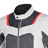 R-TECH SPIRAL MESH Moto Casacos Preto Branco Cinza Vermelho- Imagem frontal superior da Casacos
