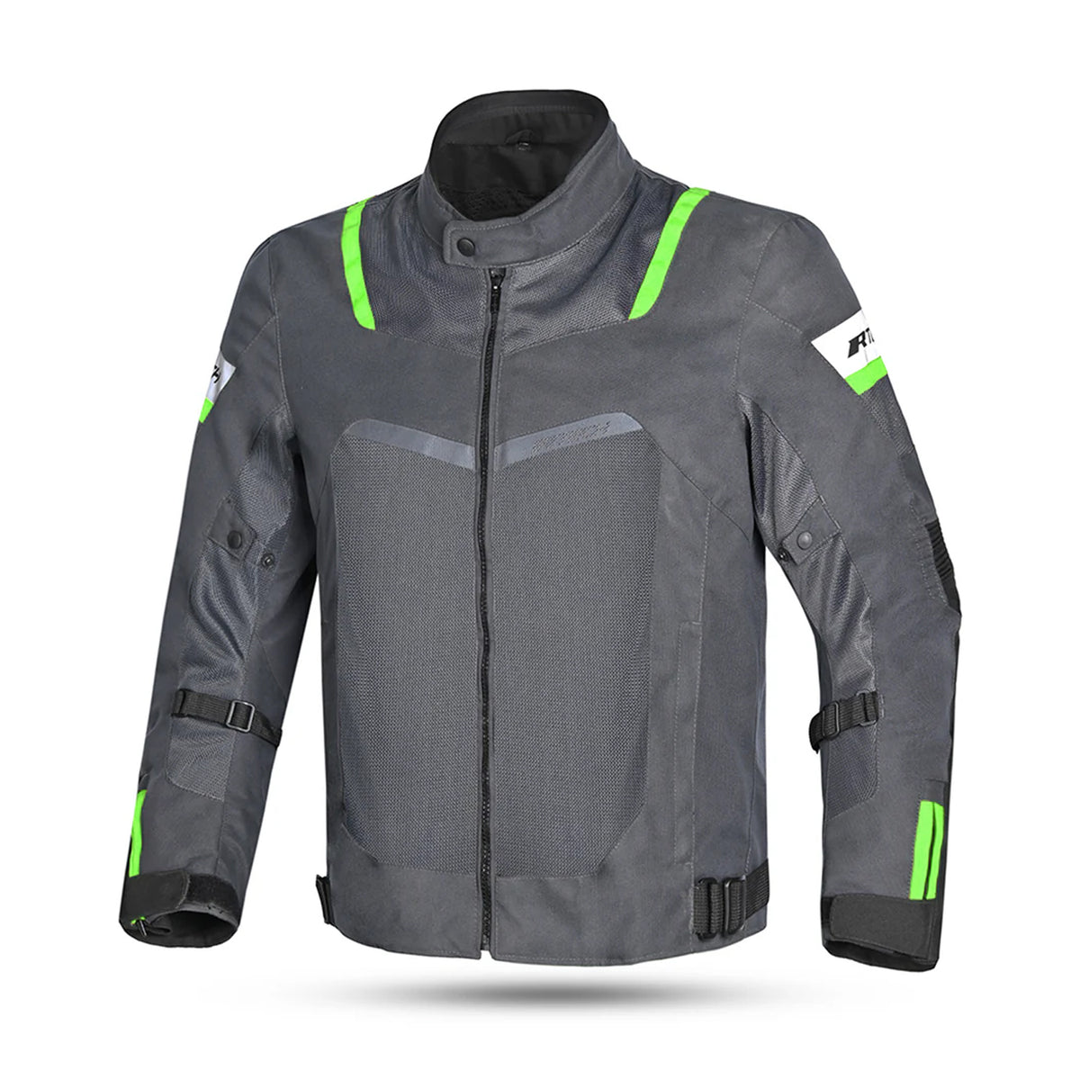 R-TECH SPIRAL MESH Casacos De Moto Textil Verde Cinza Antracite