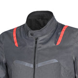 R-TECH SPIRAL MESH Moto Textil Casacos Cinza Antracite Preto - Imagem frontal superior da Casacos