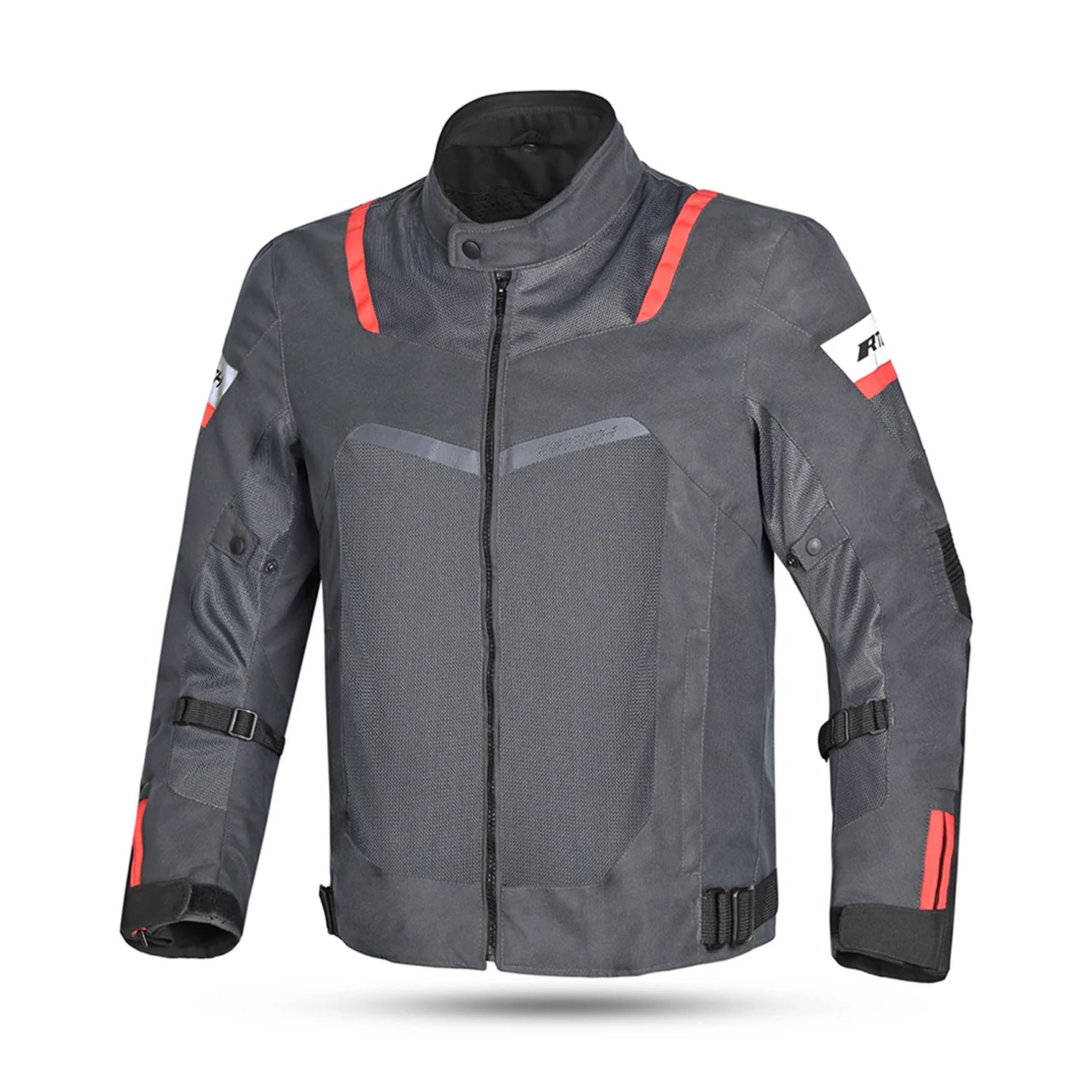 R-TECH SPIRAL MESH Moto Textil Casacos Cinza Antracite Preto Vermelho – 1 – Maximomoto PT