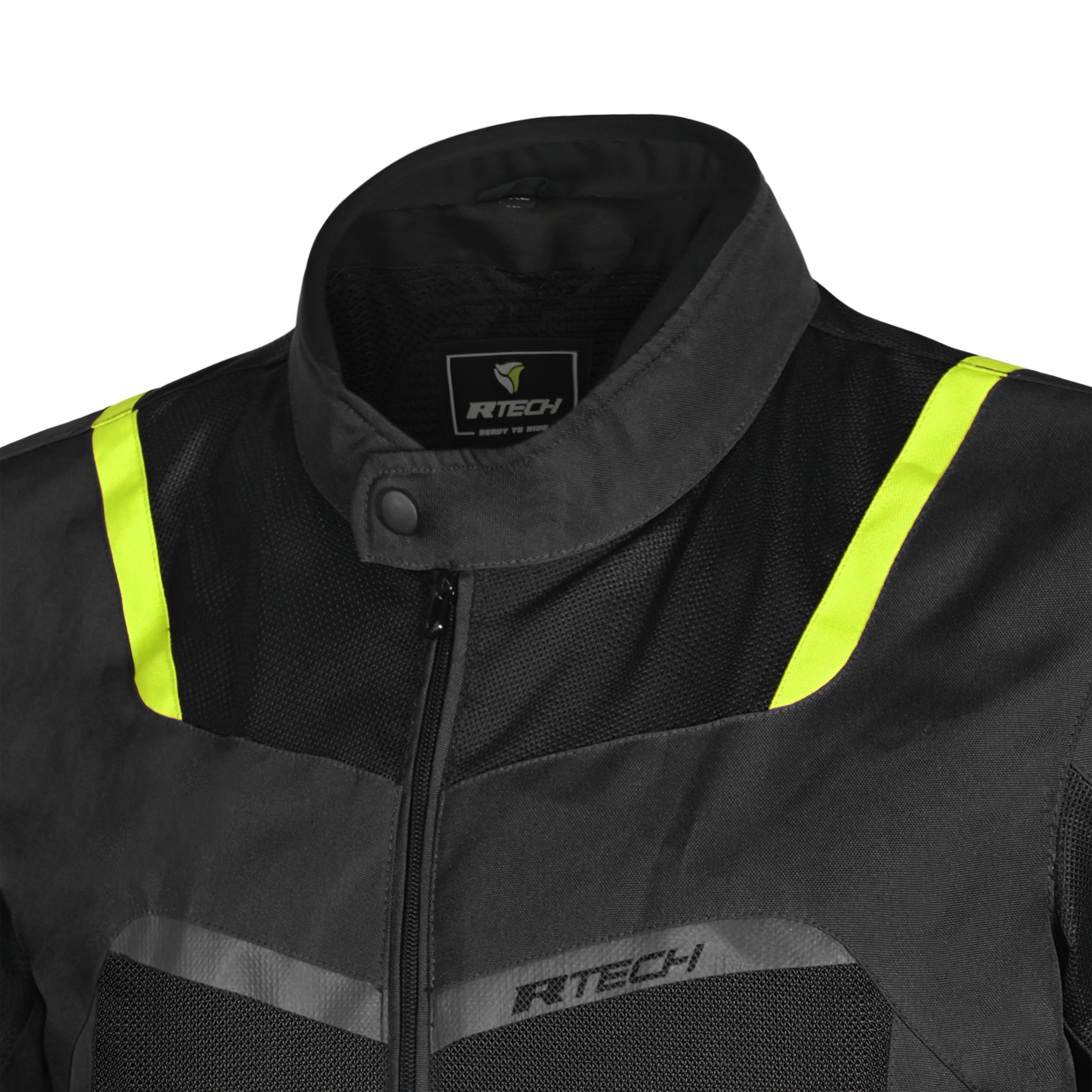 R-TECH SPIRAL MESH Motorcycle Jackets Summer Black Yellow Fluorescent – 3 – Maximomoto PT