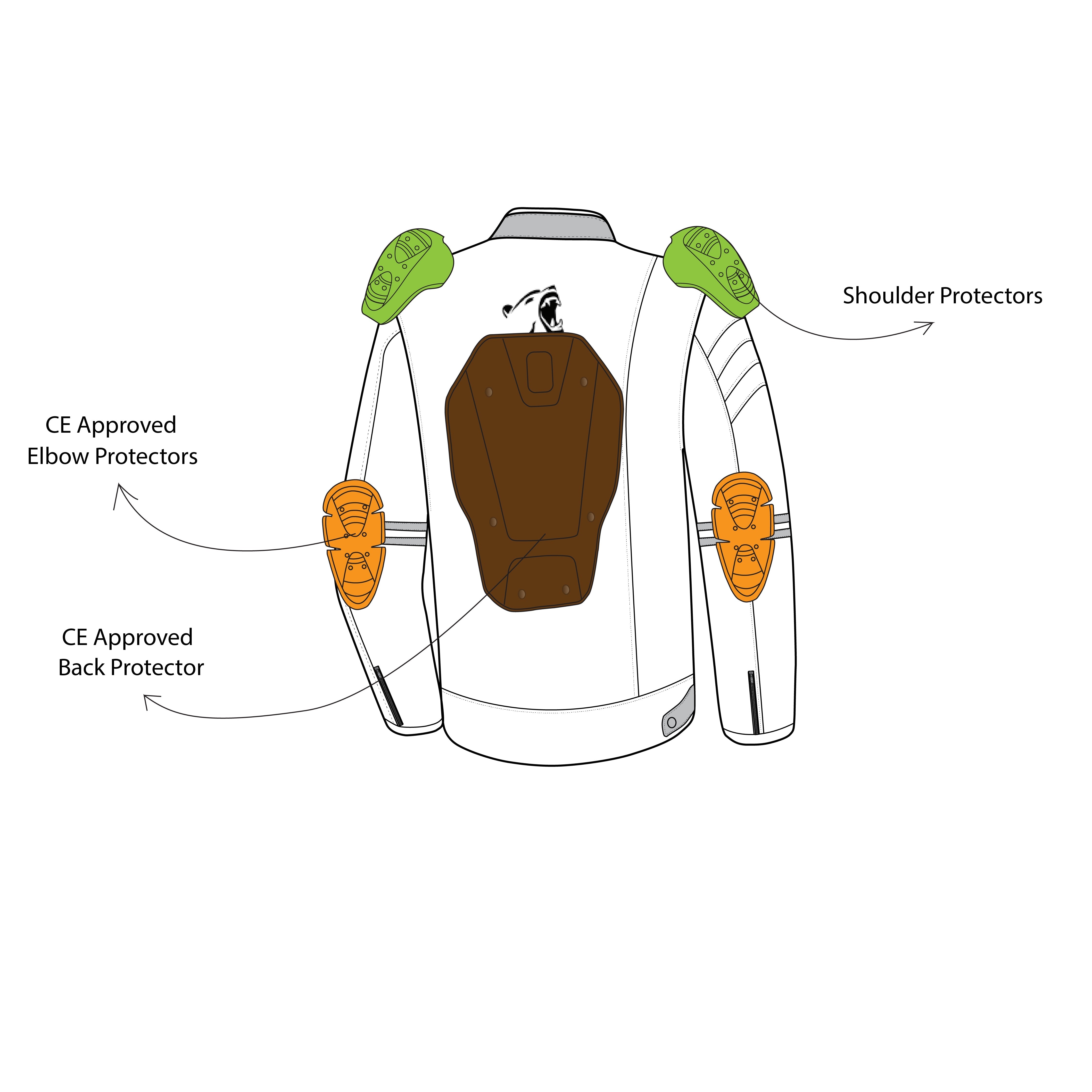 R-TECH STREET RIDER Motorcycle Leather Jackets Brown – 6 – Maximomoto PT